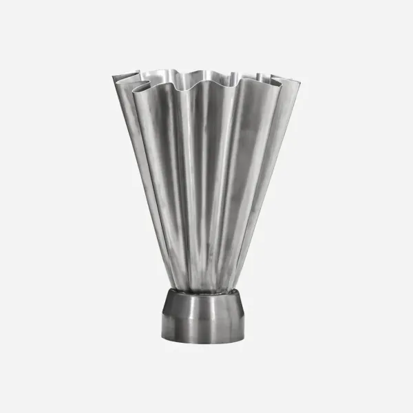 HD, 2C, Vase, HDFlood, Brushed Silver finish 