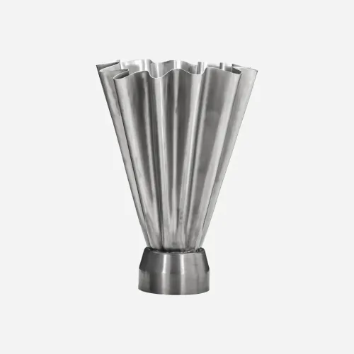 HD, 2C, Vase, HDFlood, Brushed Silver finish 