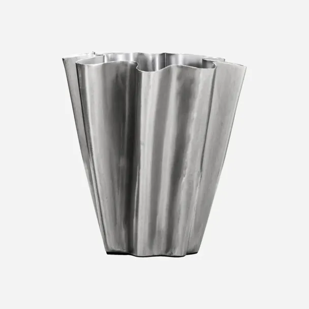 HD, 8C, Vase, HDFlood, brushed Silver finish  - Image 1