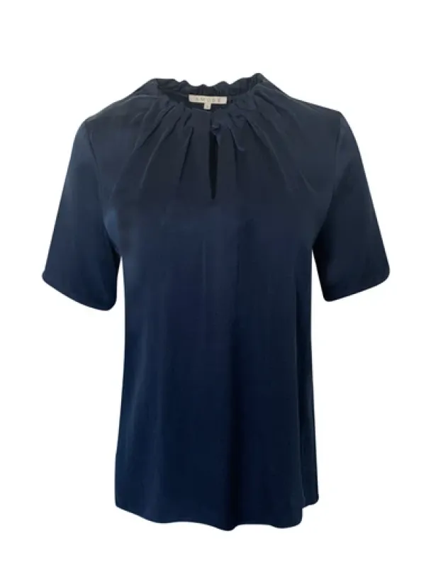 Amuse Linda silkebluse, Navy