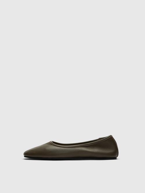 Welia Leather Ballerina - Chocolate Chip 