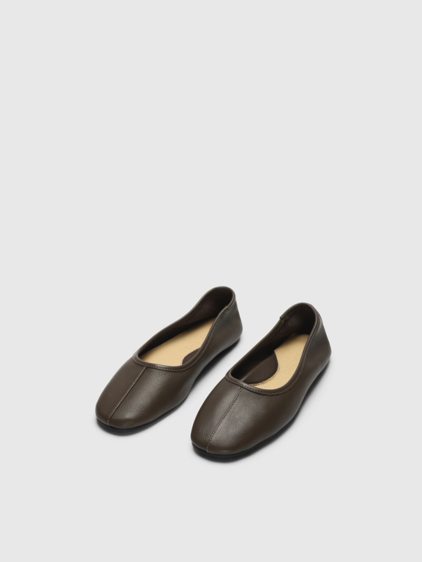 Welia Leather Ballerina - Chocolate Chip  - Image 2