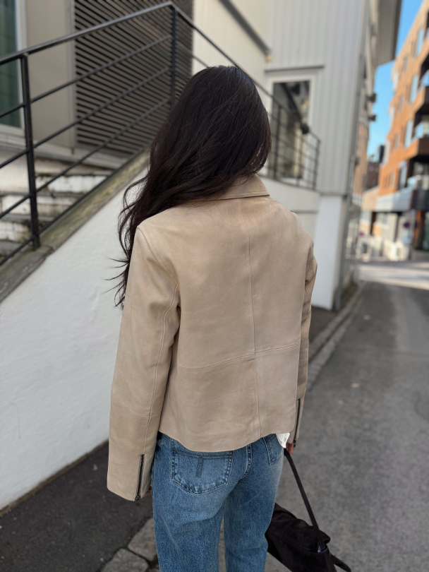 Sapera Leather Jacket - Incence - Image 4