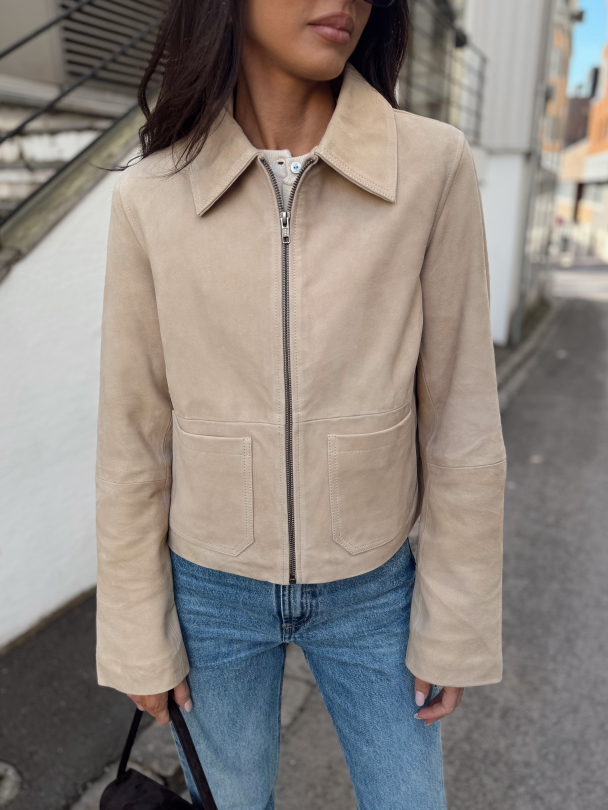Sapera Leather Jacket - Incence - Image 1