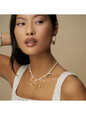 Mixed Eclectic Pavé Charm Necklace