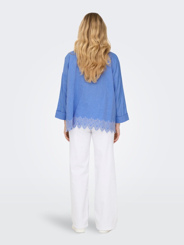 ONLGRACES TULUM LS EMB SHIRT NOOS WVN - Image 2