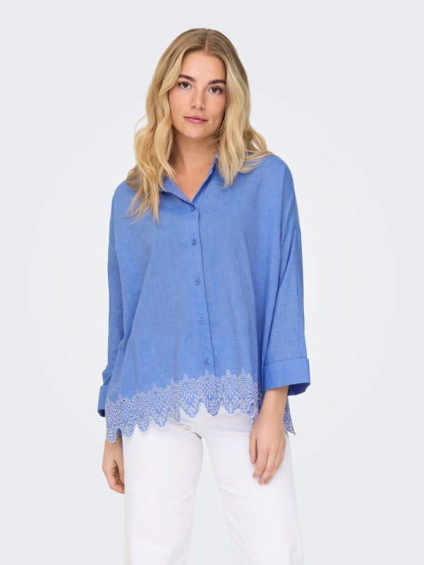 ONLGRACES TULUM LS EMB SHIRT NOOS WVN - Image 4