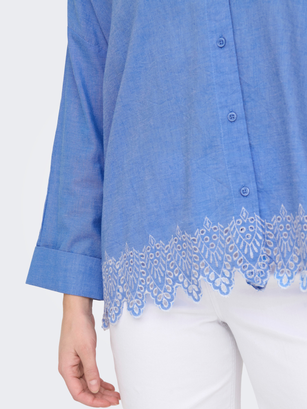 ONLGRACES TULUM LS EMB SHIRT NOOS WVN - Image 6
