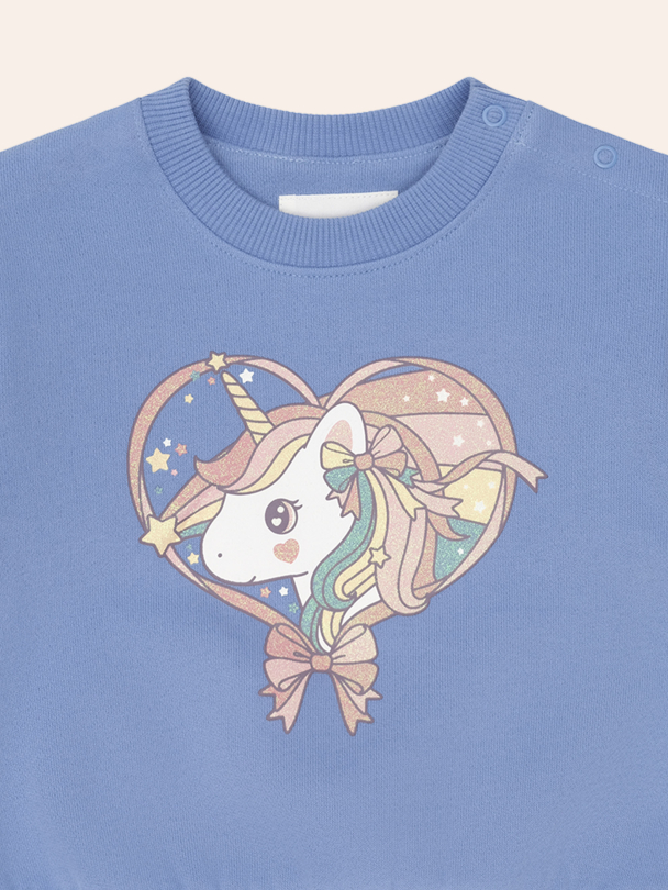 Whimsical Unicorn Sweatshirt - Bijou Blue - Image 3