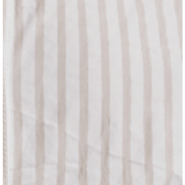 Seersucker Flounce Dress - Khaki Stripe 