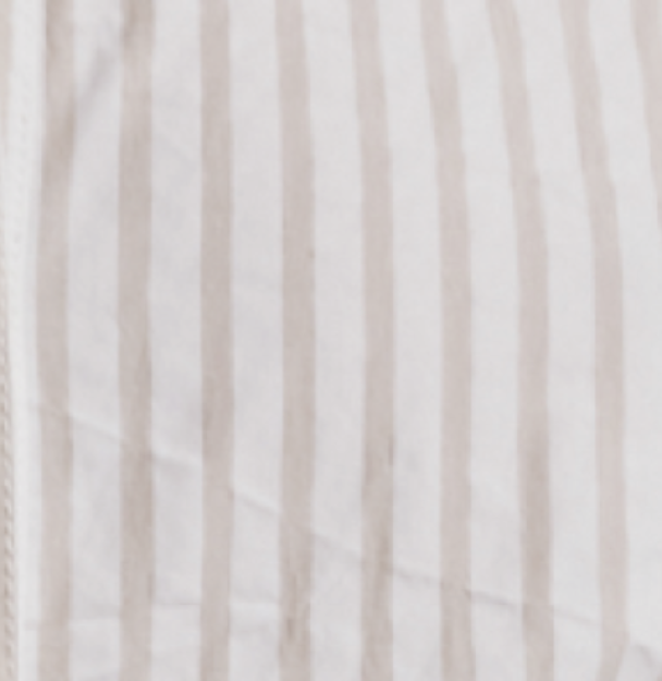 Seersucker Flounce Dress - Khaki Stripe  - Image 2