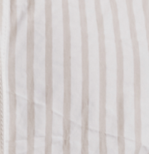 Seersucker Flounce Dress - Khaki Stripe 