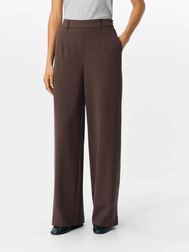 OBJLisa wide pant, brun - Image 3