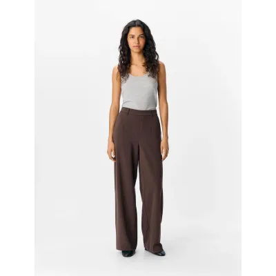 OBJLisa wide pant, brun