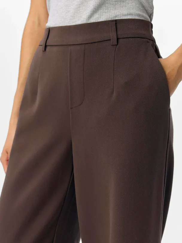 OBJLisa wide pant, brun - Image 4