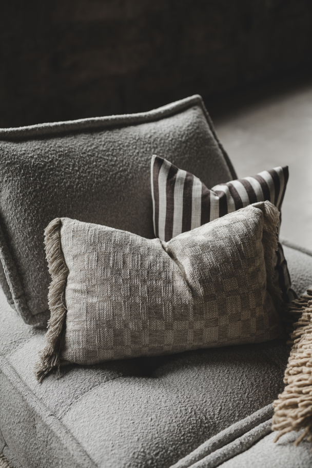 Check Jaquard 40x60Putetrekk Beige - Image 2