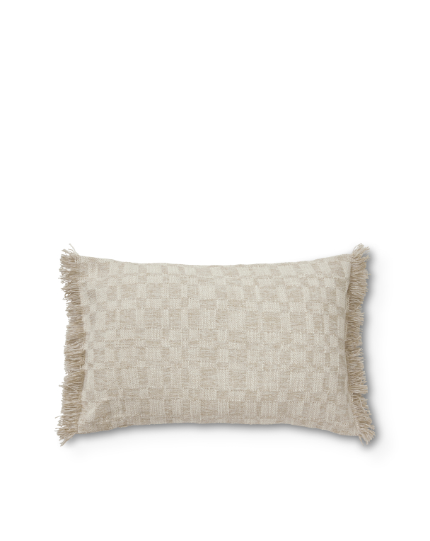 Check Jaquard 40x60Putetrekk Beige - Image 1