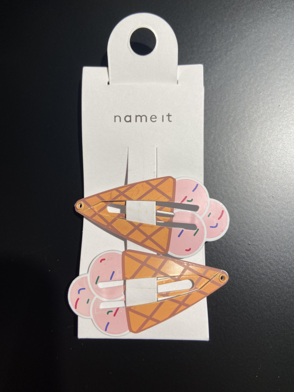 NMFicecream 2-pk Hårklemmer Rosa Is