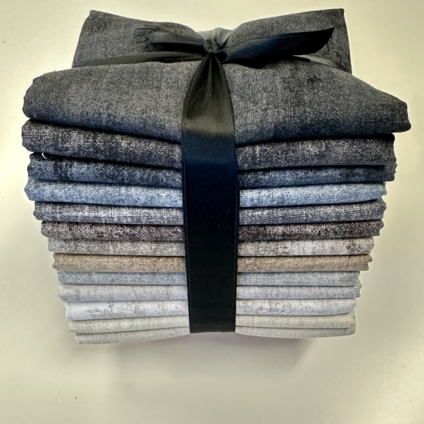 Dry Brush  stoffpakke Sort-hvit