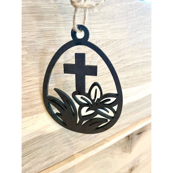 Påskepynt oppheng kors og rose