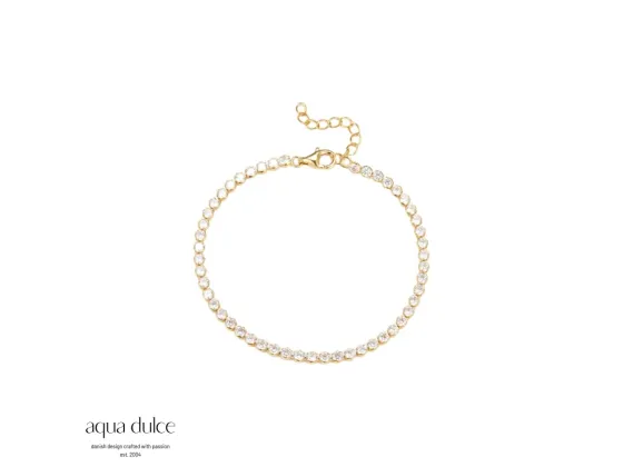 Armb&aring;nd - Tennis Vintage Round (Forgylt)