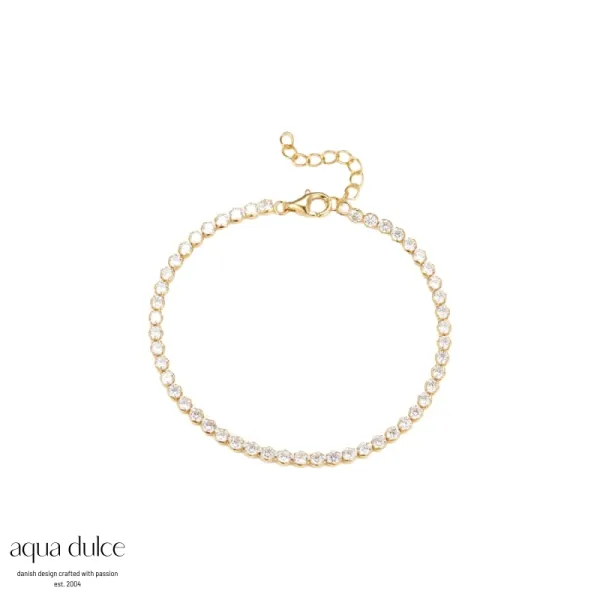 Armb&aring;nd - Tennis Vintage Round (Forgylt)