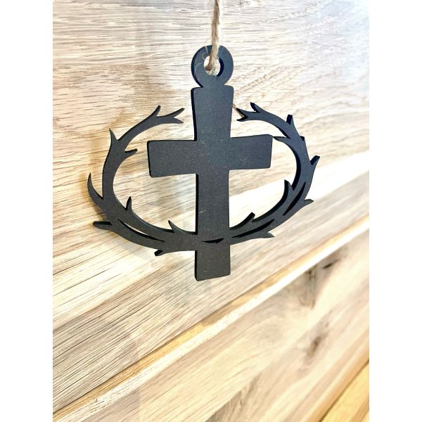 Påskepynt oppheng kors og krans