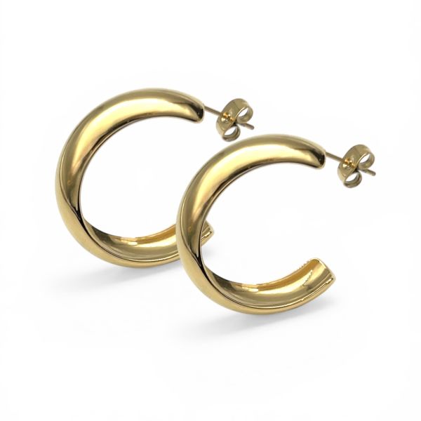 Raya &oslash;reringer i forgylt st&aring;l, 9mm