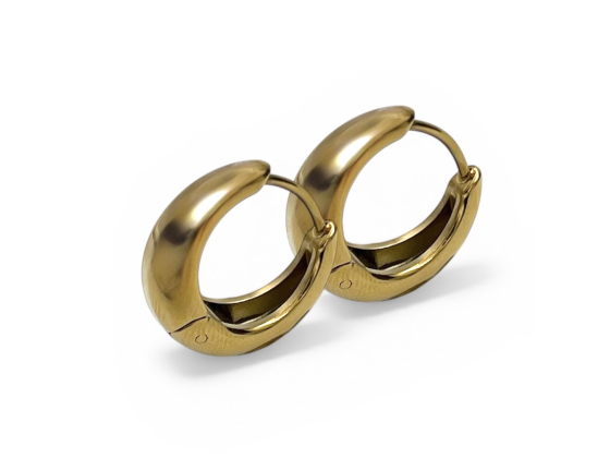 Daphne &oslash;reringer i forgylt st&aring;l, 6,5mm