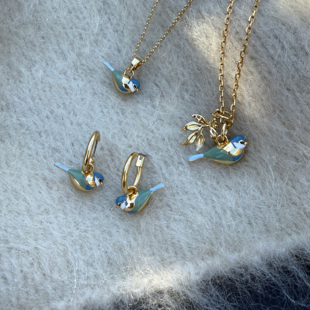 Øreringer Blue Tit - Image 3