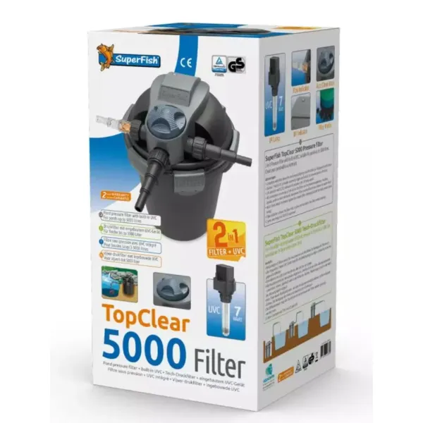 Topclear 5000 filter med UV-C