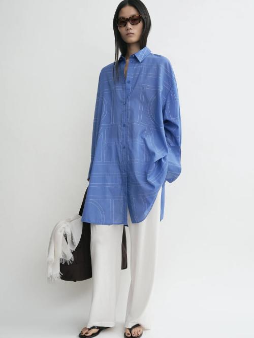 Long Summer Shirt Cobalt