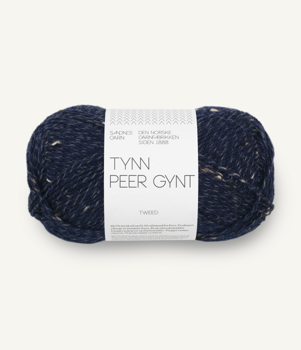 Tynn Peer Gynt blå tweed 5585