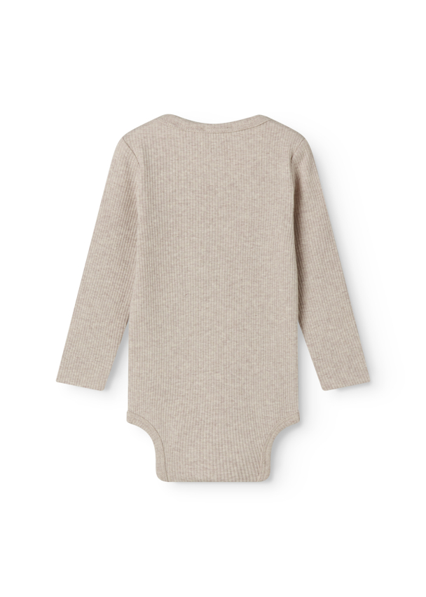 Body Plain Modal LS - Light Beige Melange - Image 2
