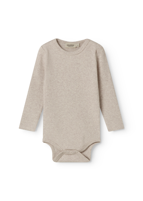 Body Plain Modal LS - Light Beige Melange - Image 1