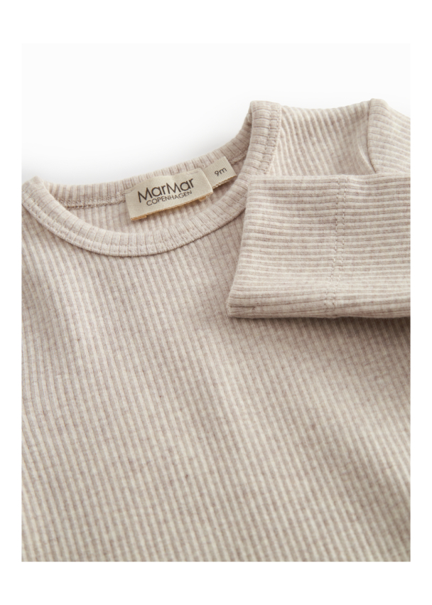 Body Plain Modal LS - Light Beige Melange - Image 5