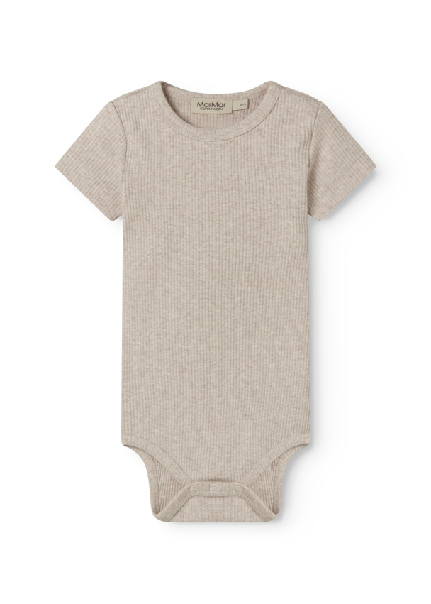 Body Plain Modal SS - Light Beige Melange - Image 1