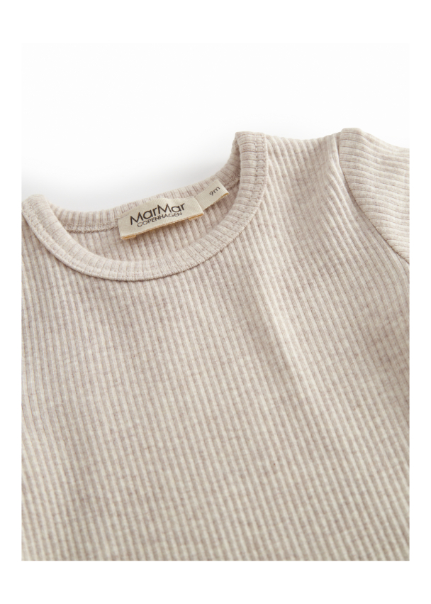 Body Plain Modal SS - Light Beige Melange - Image 4