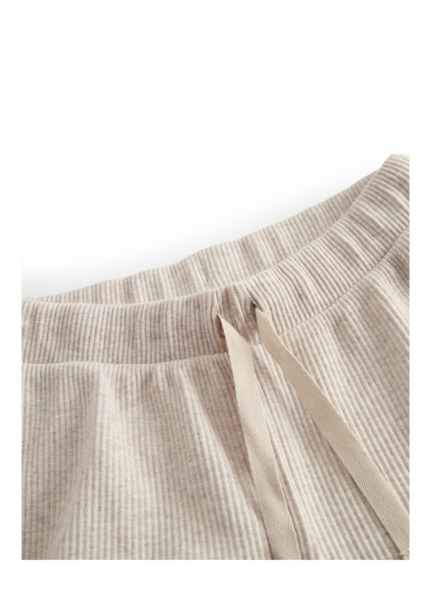 Shorts Modal - Light Beige Melange - Image 4