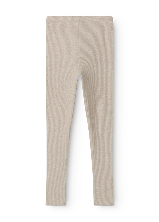 Leggings Modal - Light Beige Melange - Image 2
