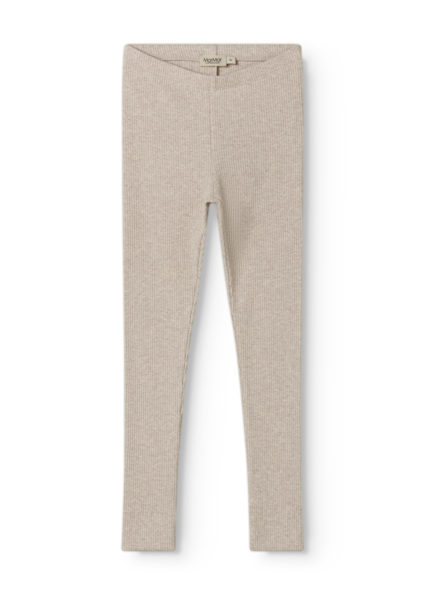Leggings Modal - Light Beige Melange - Image 1