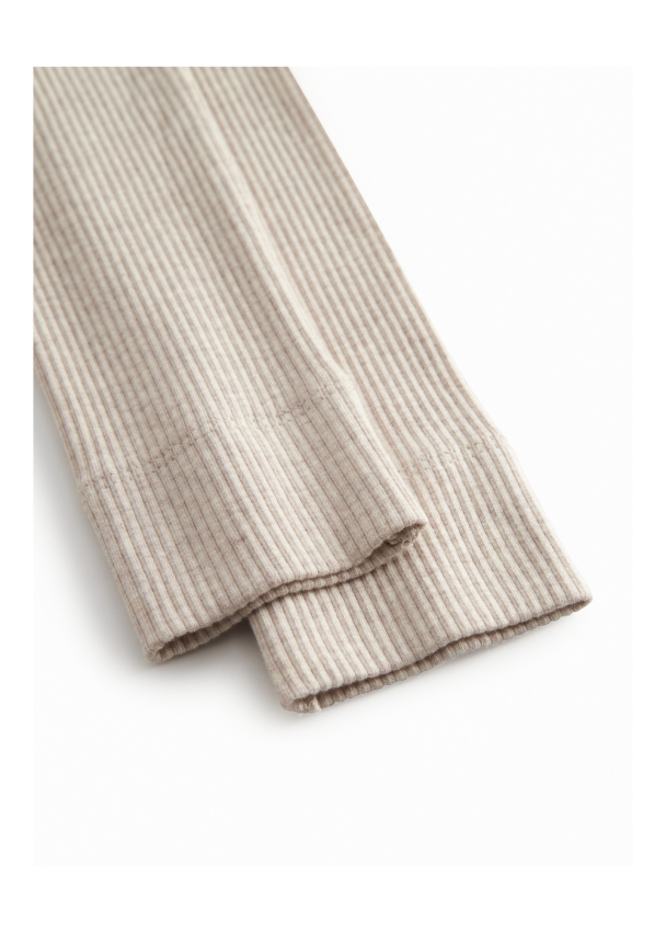 Leggings Modal - Light Beige Melange - Image 3