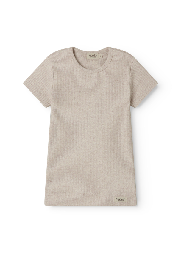 T-skjorte Plain Modal - Light Beige Melange - Image 1