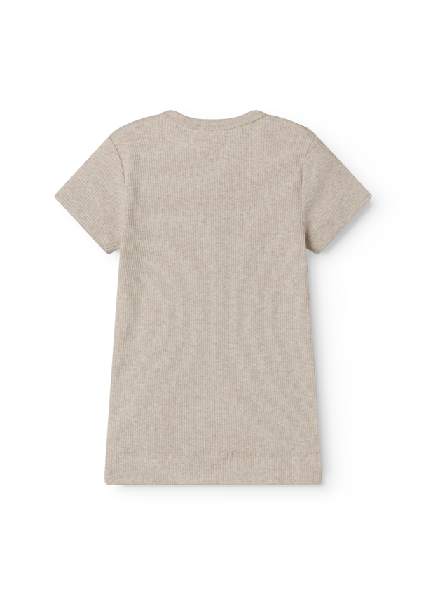T-skjorte Plain Modal - Light Beige Melange - Image 2