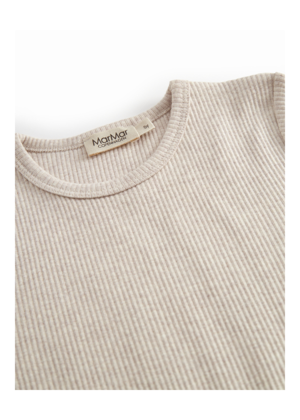 T-skjorte Plain Modal - Light Beige Melange - Image 4