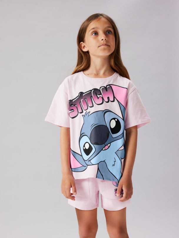 NKFMorissina Stitch t-shirt, rosa - Image 1