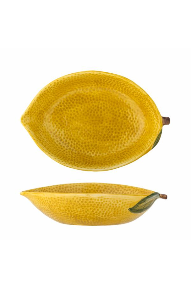 Limone Skål, Gul, Stentøj - Image 1