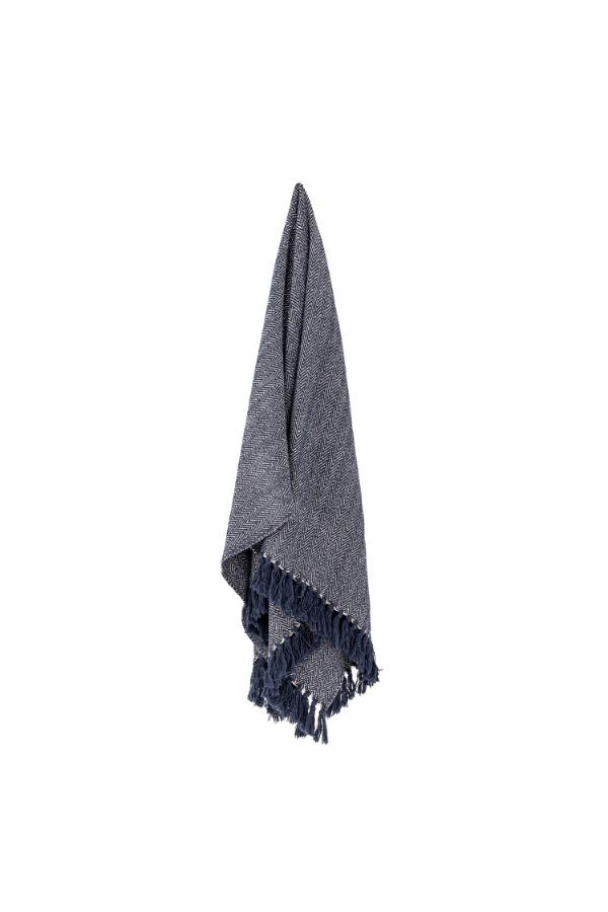 Herringbone Plaid, Blå, Genanvedt Bo - Image 2