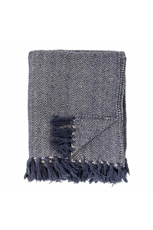 Herringbone Plaid, Blå, Genanvedt Bo