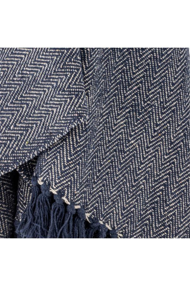 Herringbone Plaid, Blå, Genanvedt Bo - Image 5